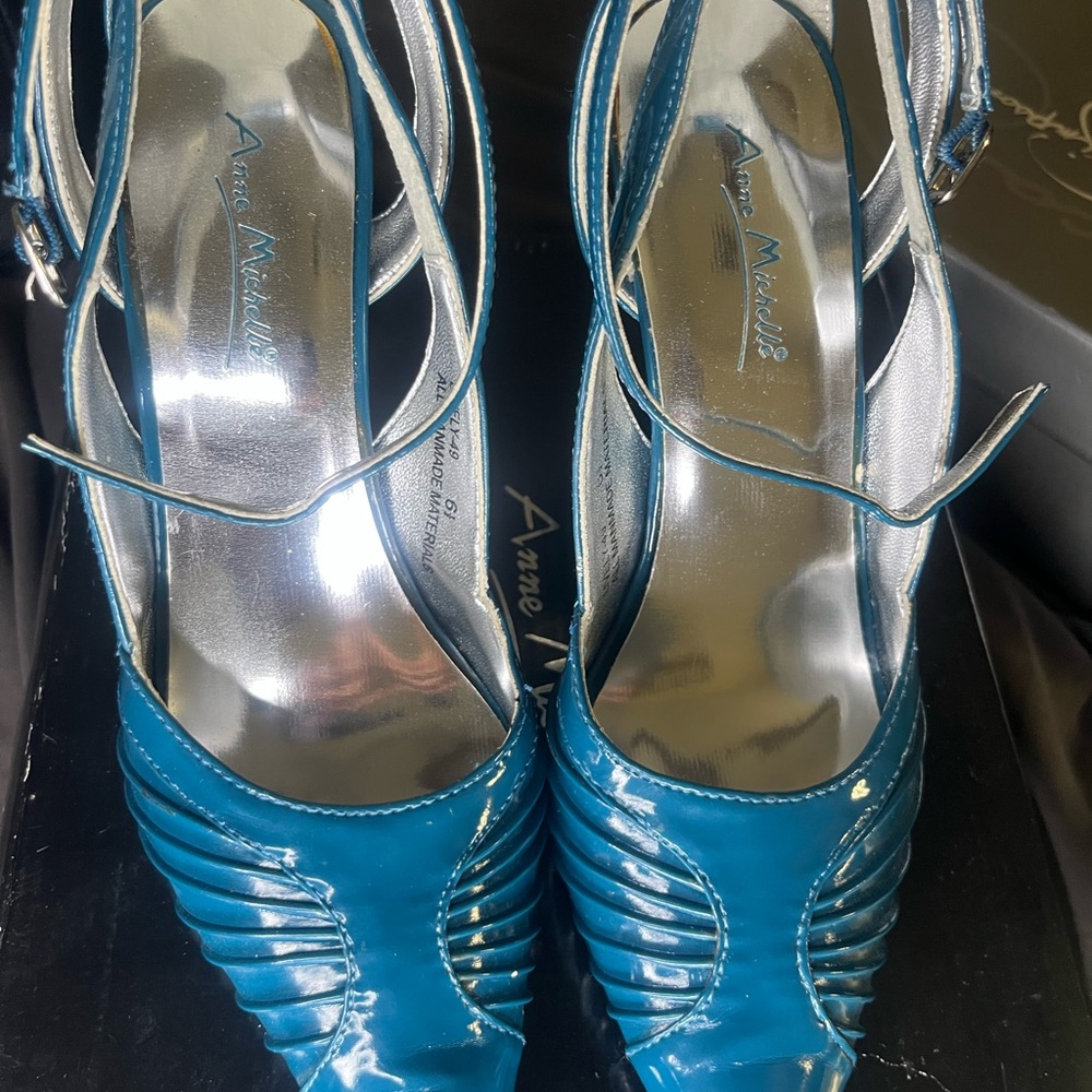 Ann Michell Blue Strappy Heels